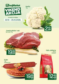 Pregled letka mojMarket vikend akcija trgovine mojMarket vrijedi od 23.10.2026