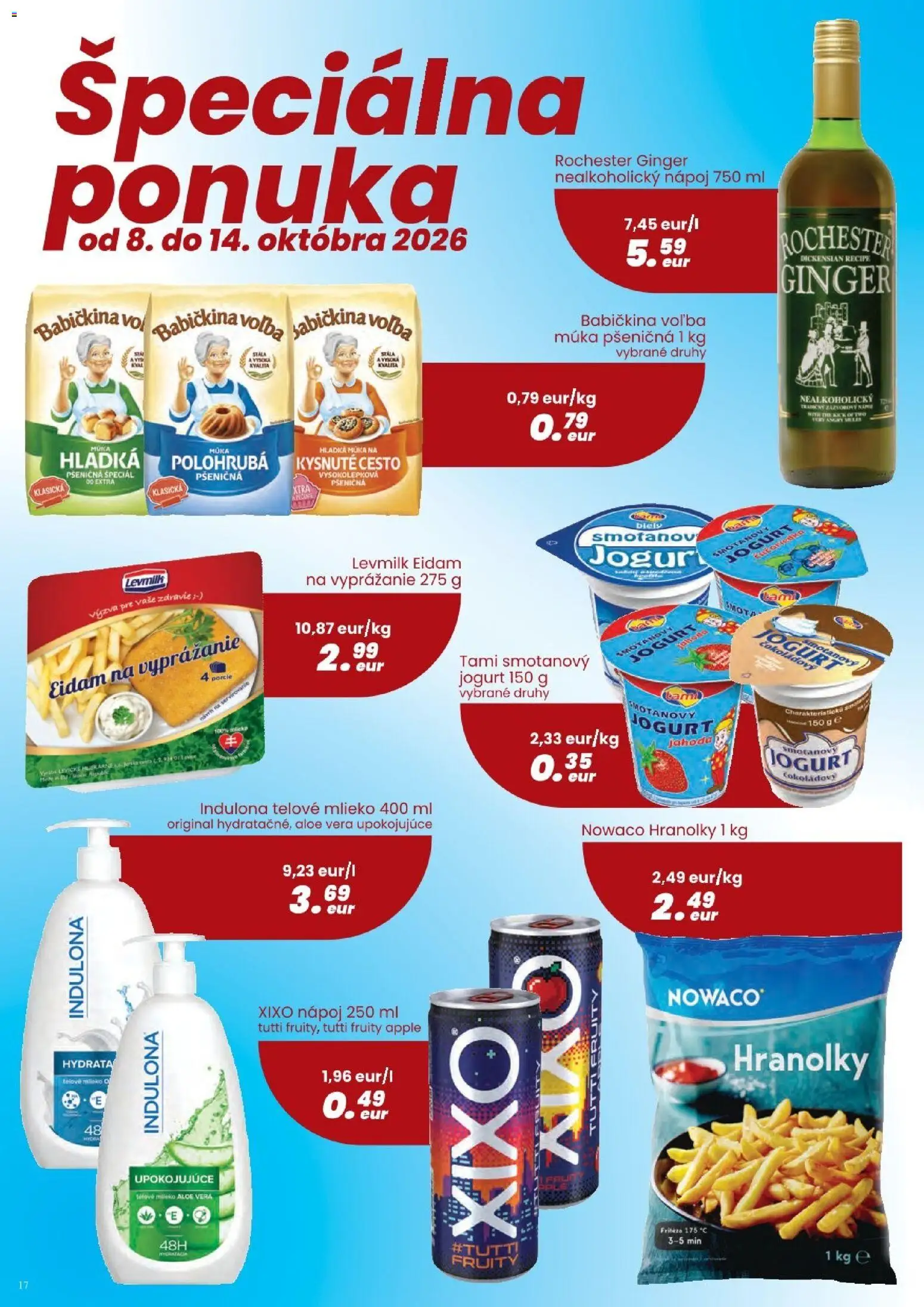 Náhľad Sintra letáku platného od 01.10.2026 - Apple, Aloe Vera, Mlieko, Hranolky, Indulona, Cesto, Fritéza, Telové mlieko