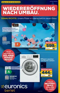 Vorschau von dem Prospekt des Geschäftes Euronics, gültig ab dem 22.10.2026