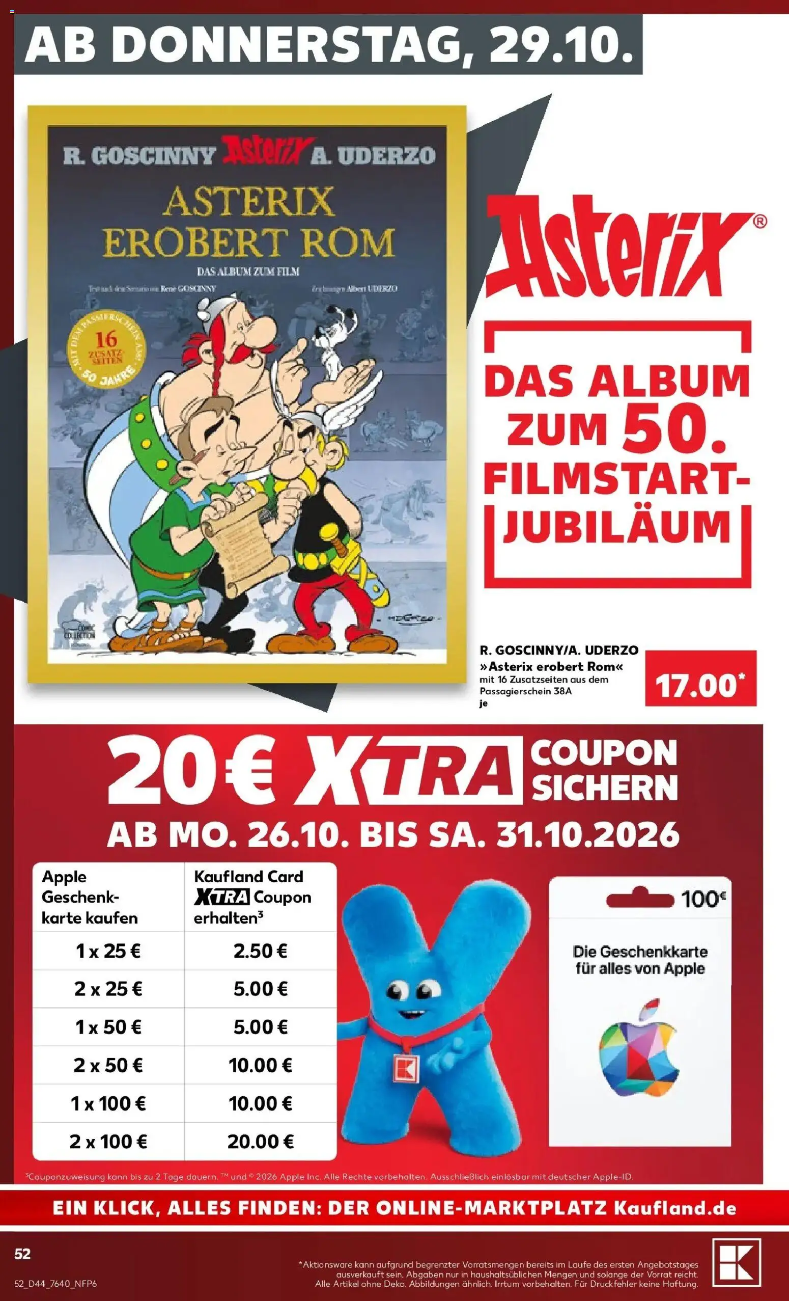Vorschau von dem Prospekt des Geschäftes Kaufland, gültig ab dem 26.10.2026