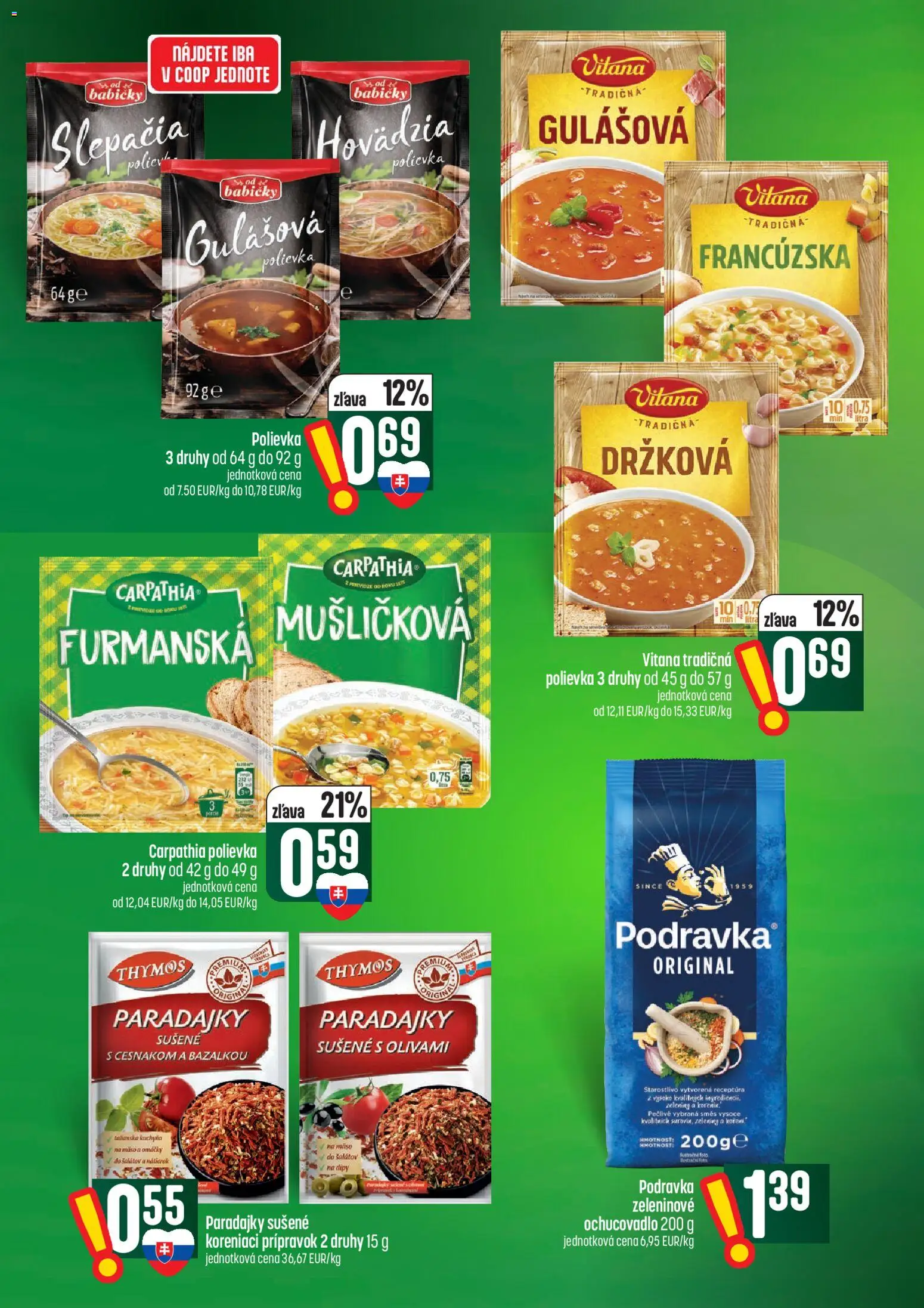 Náhľad COOP Jednota letáku platného od 01.10.2026 - Paradajky, Omáčky
