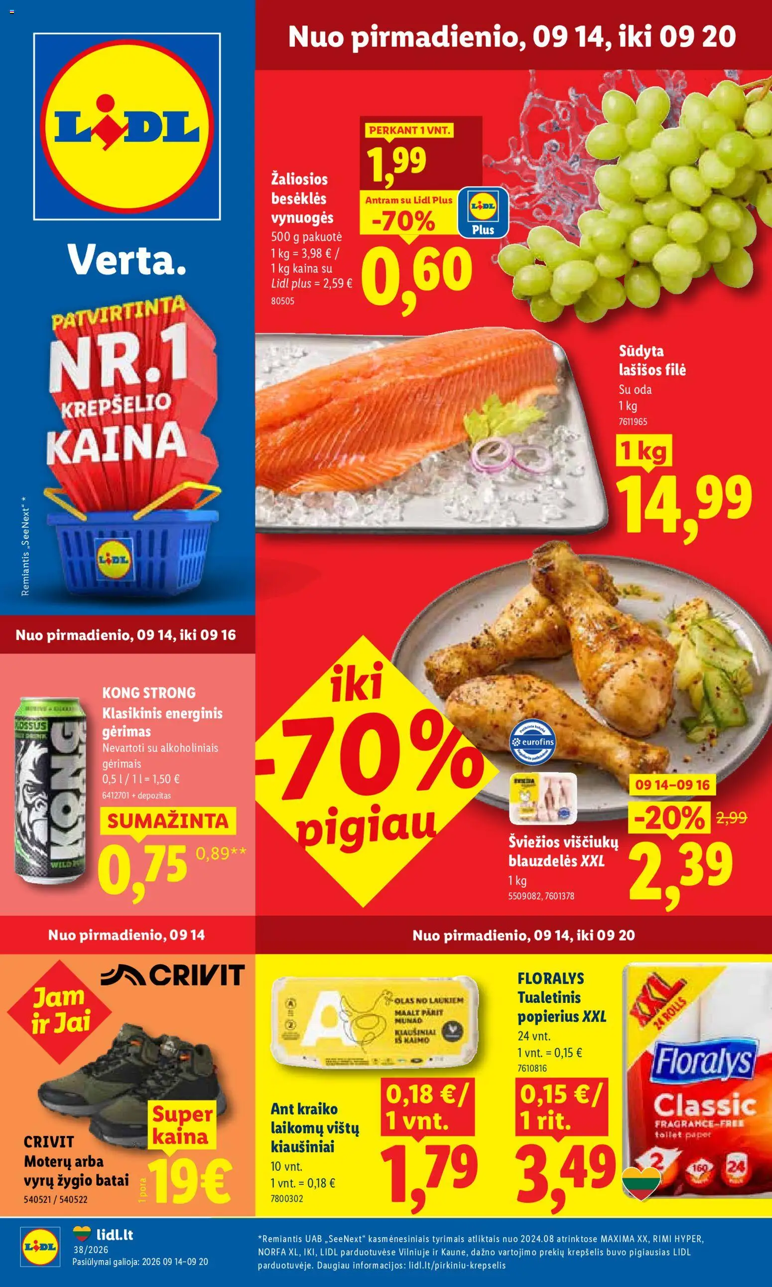 LIDL parduotuvės leidinio LIDL leidinys galiojančio nuo 2026.09.14 peržiūra