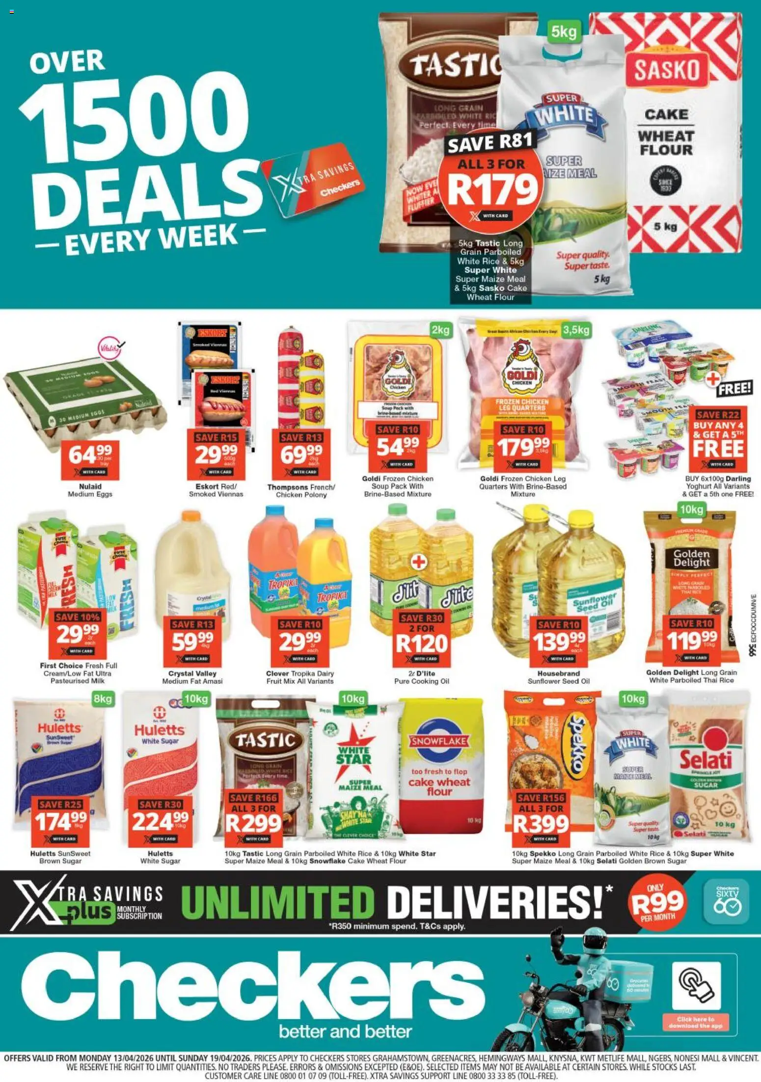 Checkers - Eastern Cape - Xtra Savings Deals 13/04 - 19/04/2026