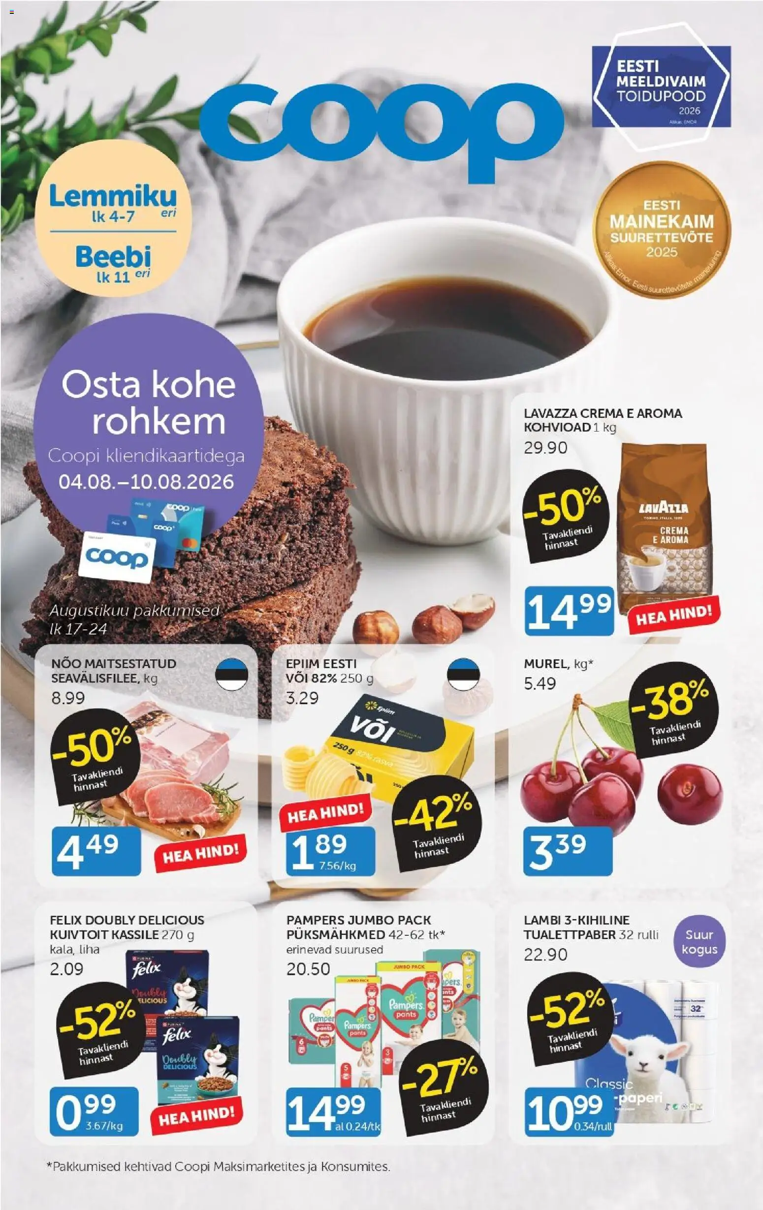Coop kliendilehe eelvaade alates 04.08.2026