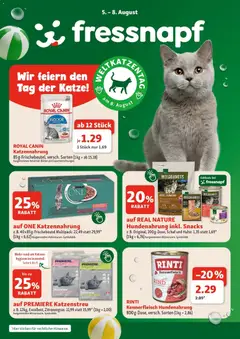 Vorschau der Angebote: Fressnapf Fressnapf Angebote 05.08. bis 08.08. gültig ab 05.08.2026