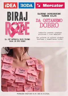 Pregled Roda kataloga - važi od 01.10.2026