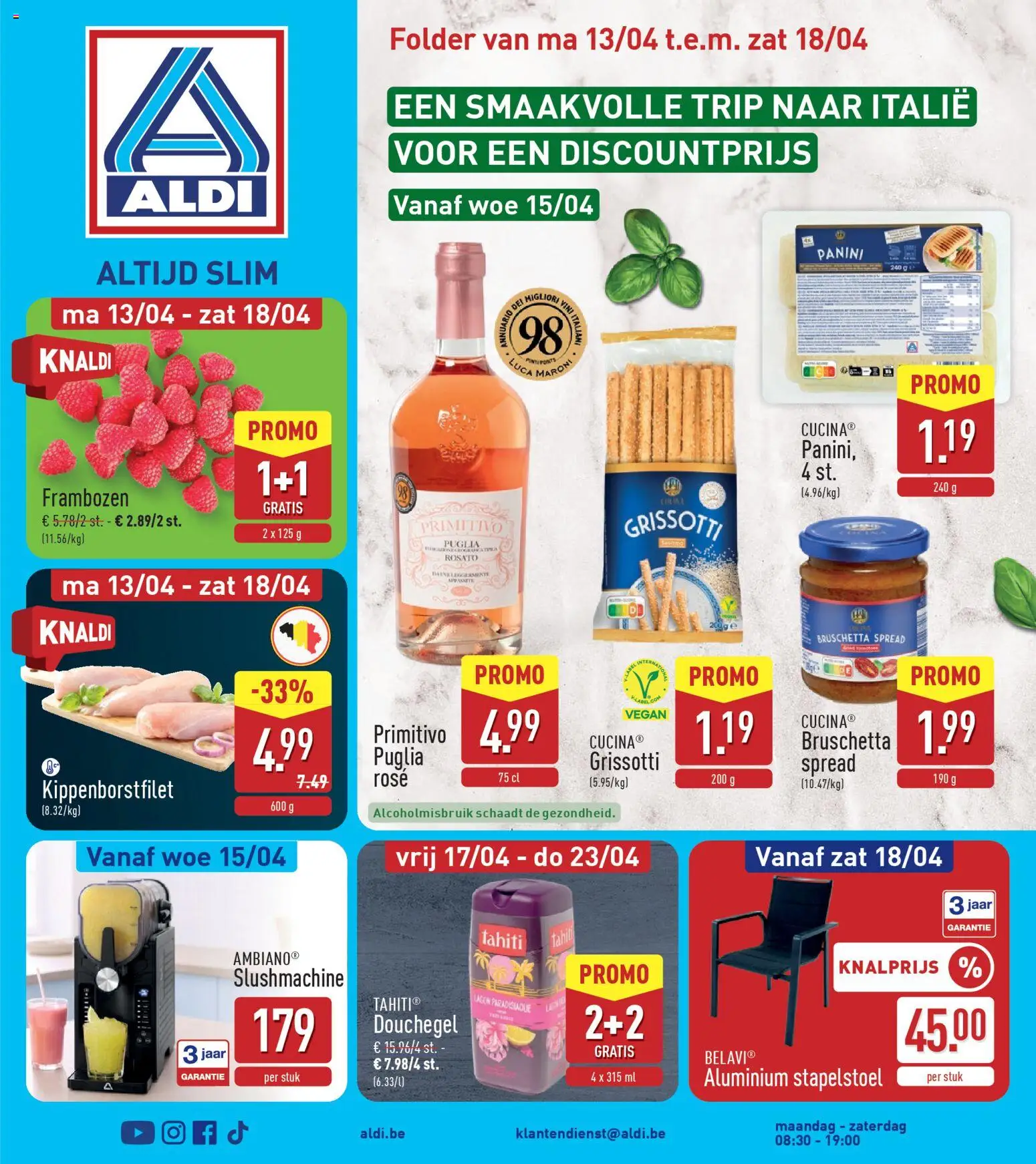 Voorbeeld van Aldi Folder week 16 van winkel Aldi geldig vanaf 13/04/2026 - Frambozen, Douchegel