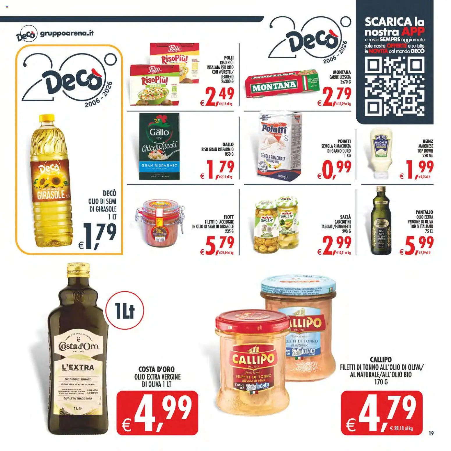 Anteprima dell'opuscolo Decò volantino Maxistore, Supermercati, Local Sicilia dal negozio Decò valido da 01/09/2026 - Olio, Tonno, Maionese, Acciughe, Semi di girasole, Polli, Tonno al naturale, Olio extra vergine