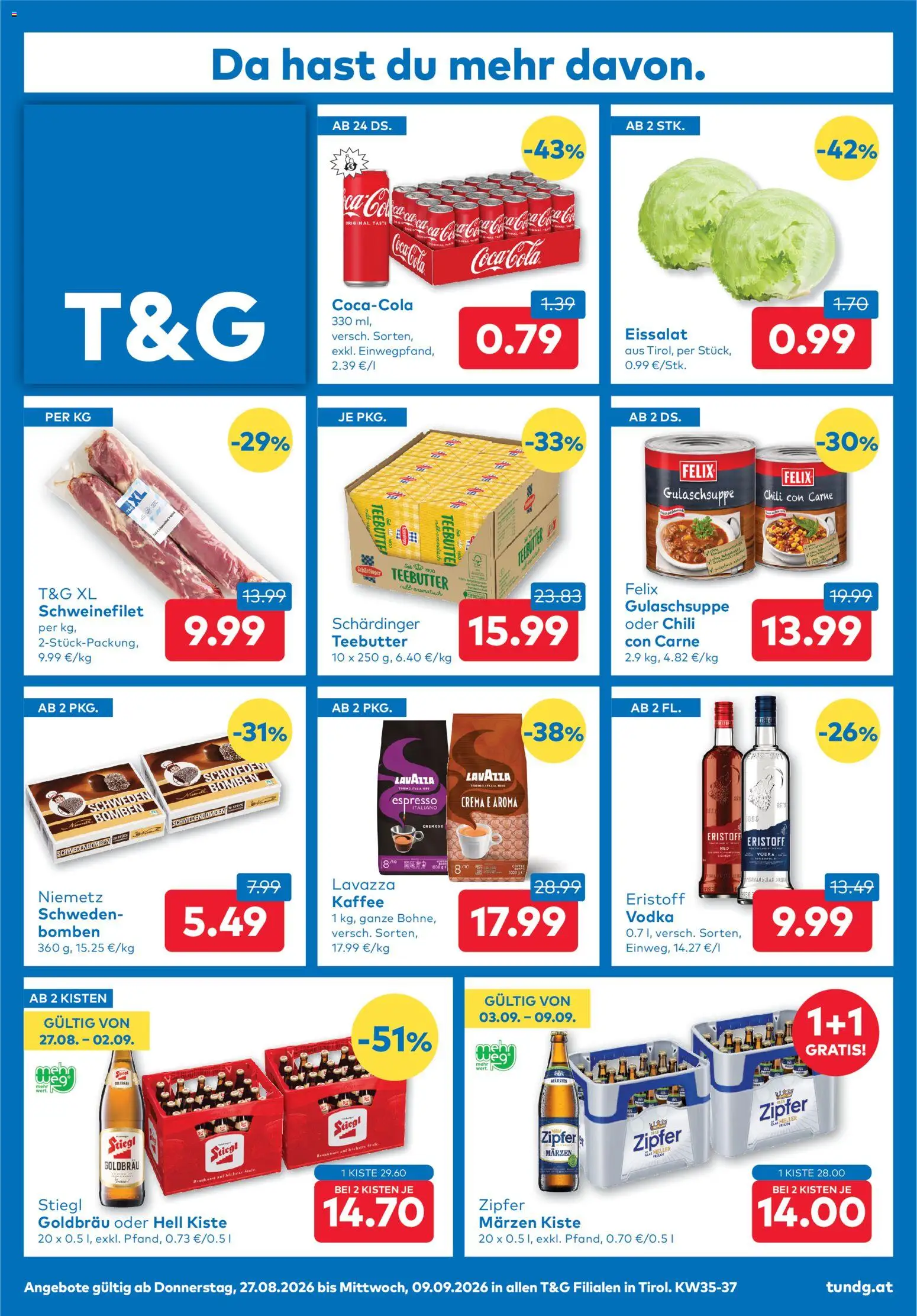 Vorschau der Angebote: T&G T&G Flugblatt gültig ab 27.08.2026