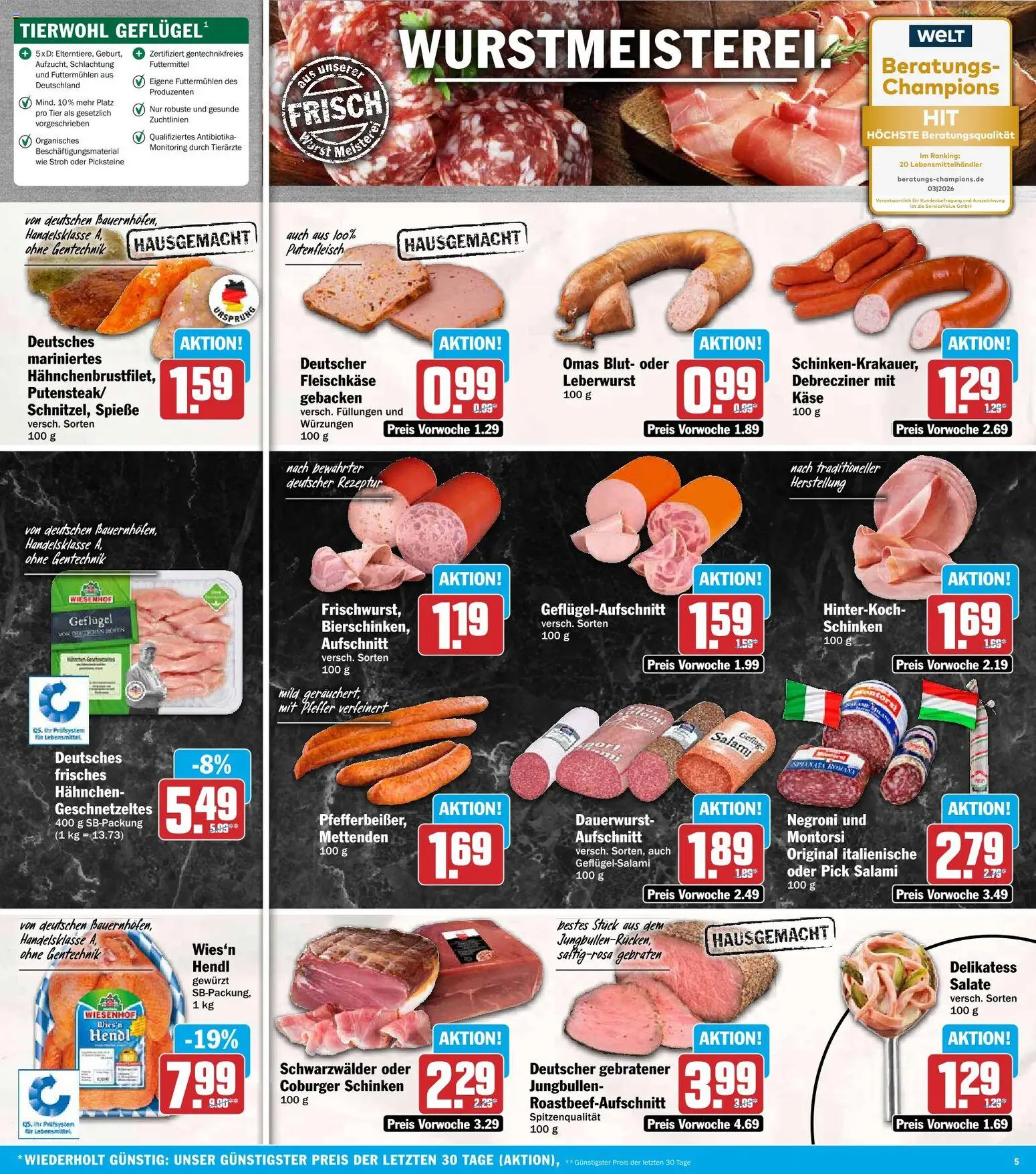 Vorschau von dem Prospekt des Geschäftes HIT, gültig ab dem 12.10.2026 - Käse, Salami, Schinken, Pfeffer, Spieße, Hahnchen