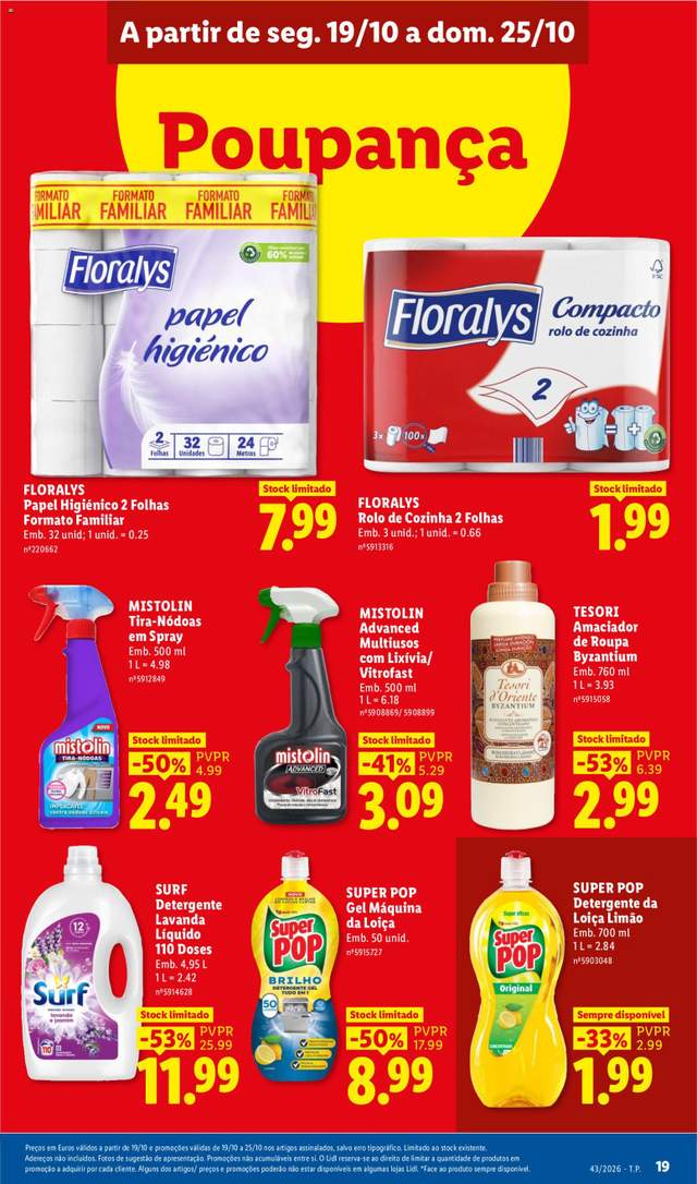 Novo folheto Lidl a partir de 19/10