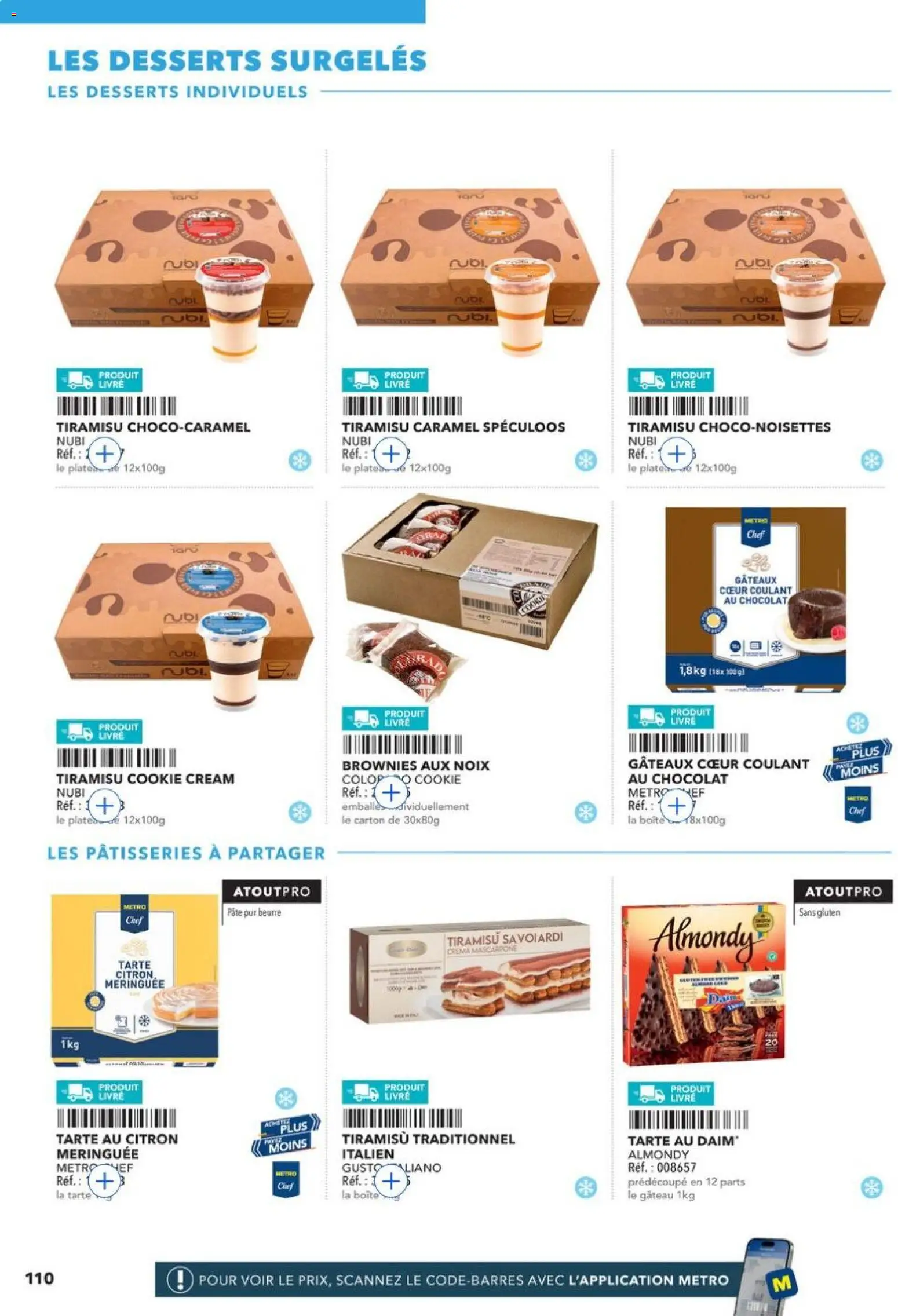 Prévisualisation de METRO - Guide Italie du magasin METRO formulaire valide 28/05/2026 - Tiramisu, Chocolat, Livre, Brownies, Pâte, Spéculoos, Beurre, Citron