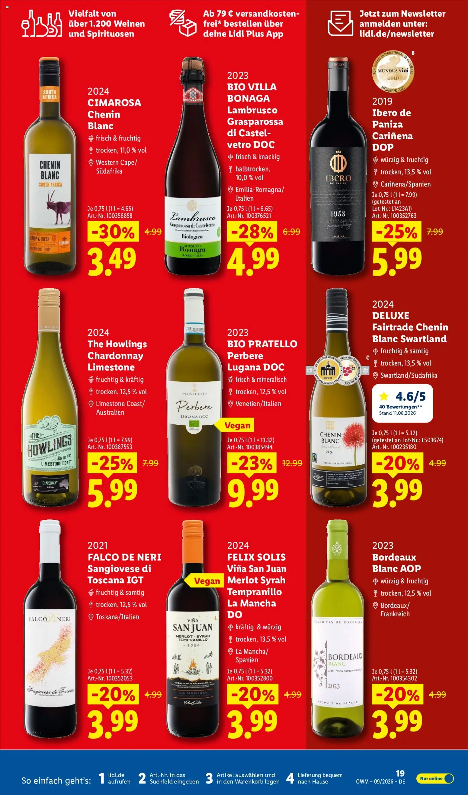 Vorschau von dem Prospekt des Geschäftes Lidl, gültig ab dem 01.09.2026 - Merlot
