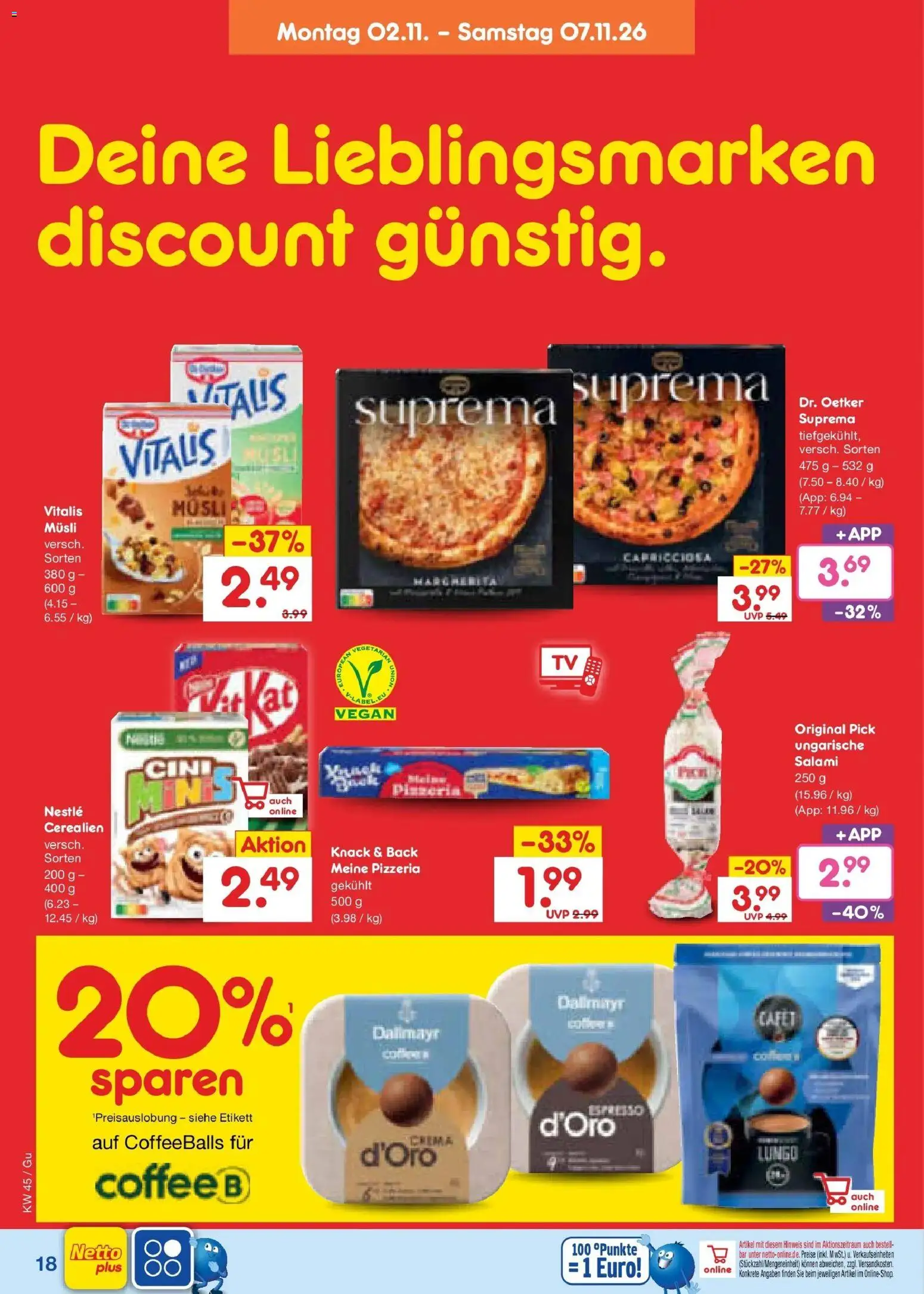 Vorschau von dem Prospekt des Geschäftes Netto Marken-Discount, gültig ab dem 02.11.2026 - Dallmayr, Salami
