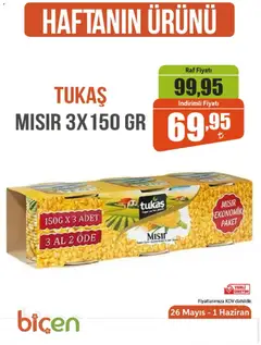 Biçen Market Biçen Market - Haftanın Ürünü 26.05.2026 - Broşürünün önizlemesi