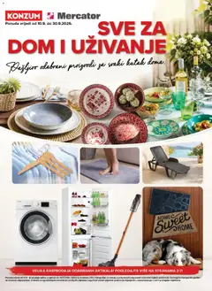 Pregled letka Mercator Sve za dom i uživanje trgovine Mercator vrijedi od 10.09.2026