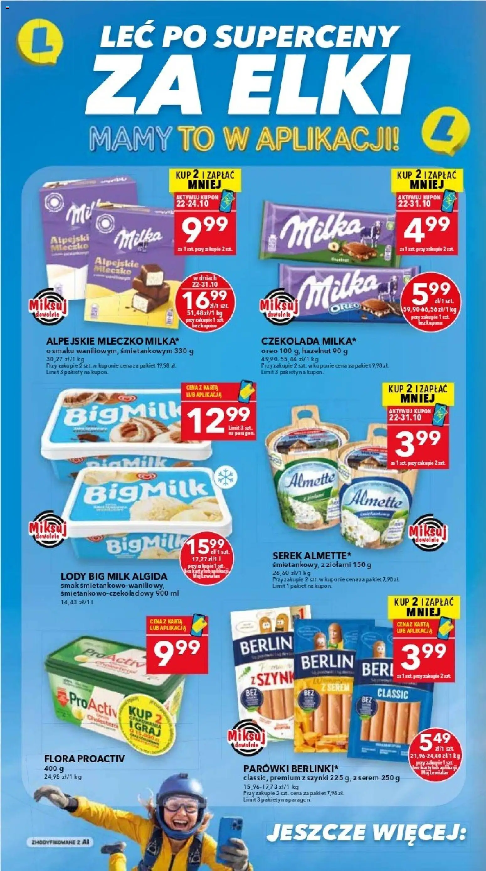 Pogląd gazetki "Lewiatan gazetka - Katowice" ze sklepu Lewiatan ważnej od 22.10.2026 - Lody, Czekolada, Serem, Oreo, Karta, Big Milk, Serek, Lody Big Milk