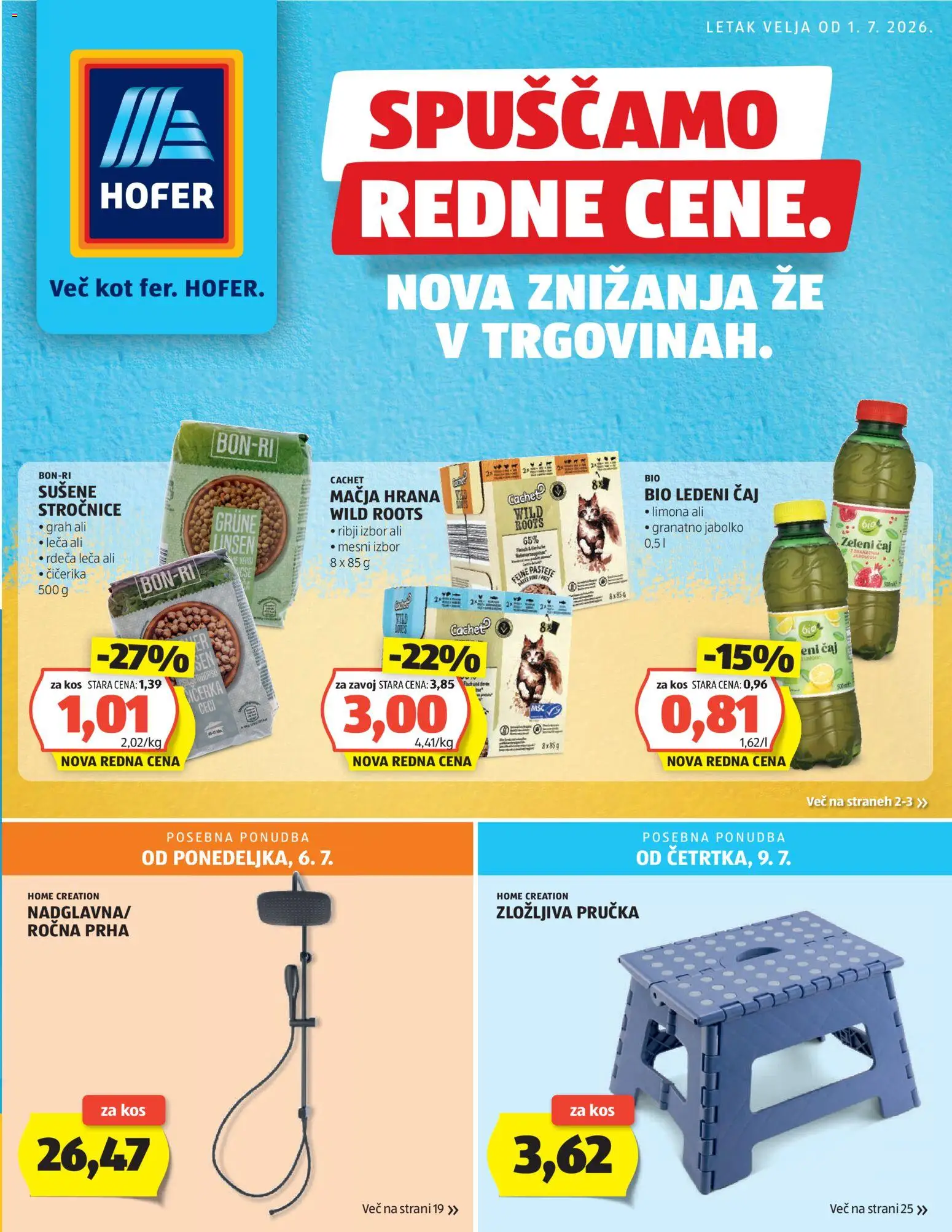 Pregled letka Hofer SI Katalog trgovine Hofer SI vrijedi od 01.07.2026