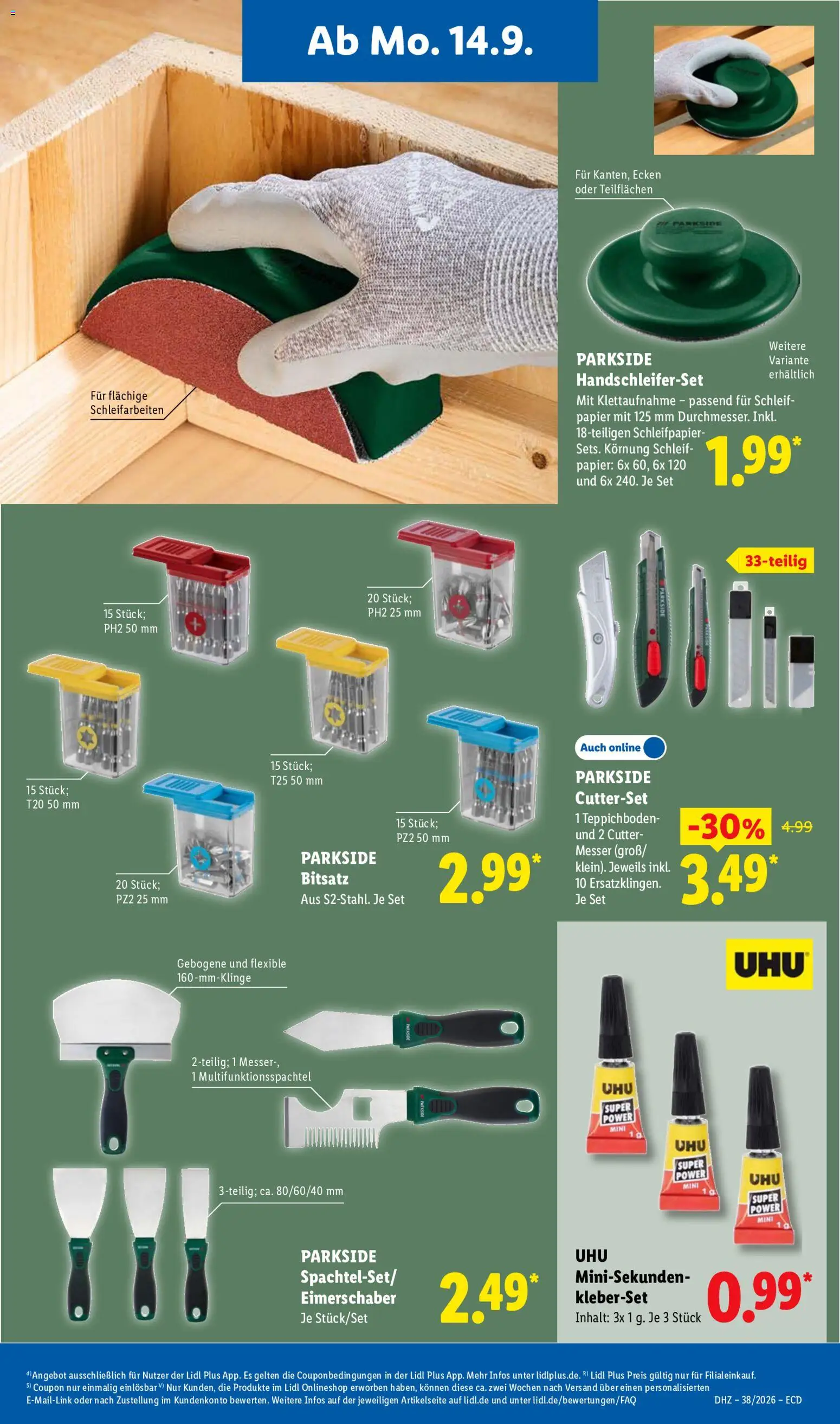 Vorschau von dem Prospekt des Geschäftes Lidl, gültig ab dem 14.09.2026 - Cutter