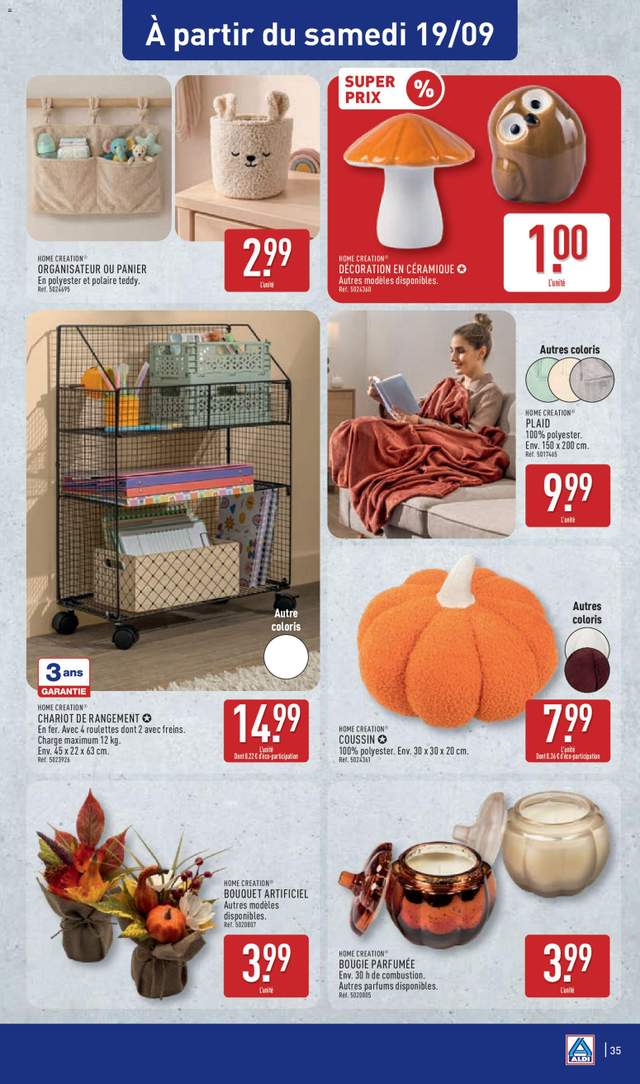 Nouveau catalogue Aldi à partir du 15/09