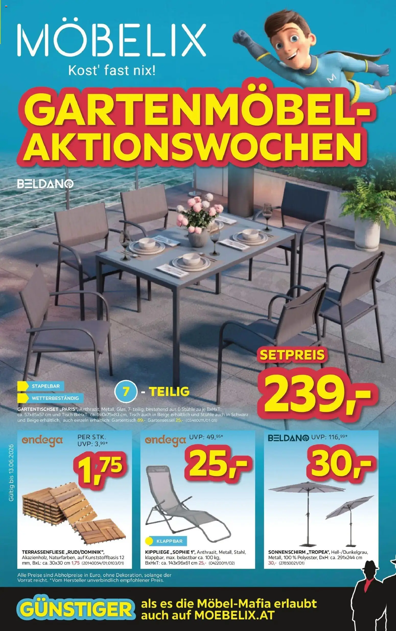 Vorschau der Angebote: Möbelix Möbelix - Gartenmöbel Spezial gültig ab 01.06.2026