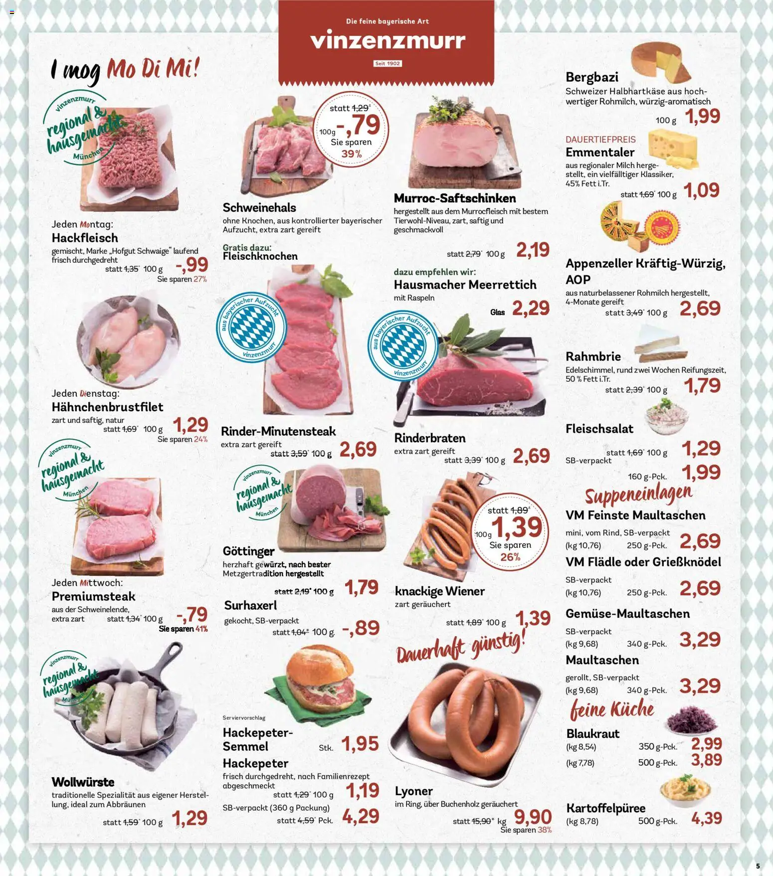 Vorschau von dem Prospekt des Geschäftes AEZ, gültig ab dem 26.10.2026 - Küche, Maultaschen, Rinderbraten, Milch, Hackfleisch