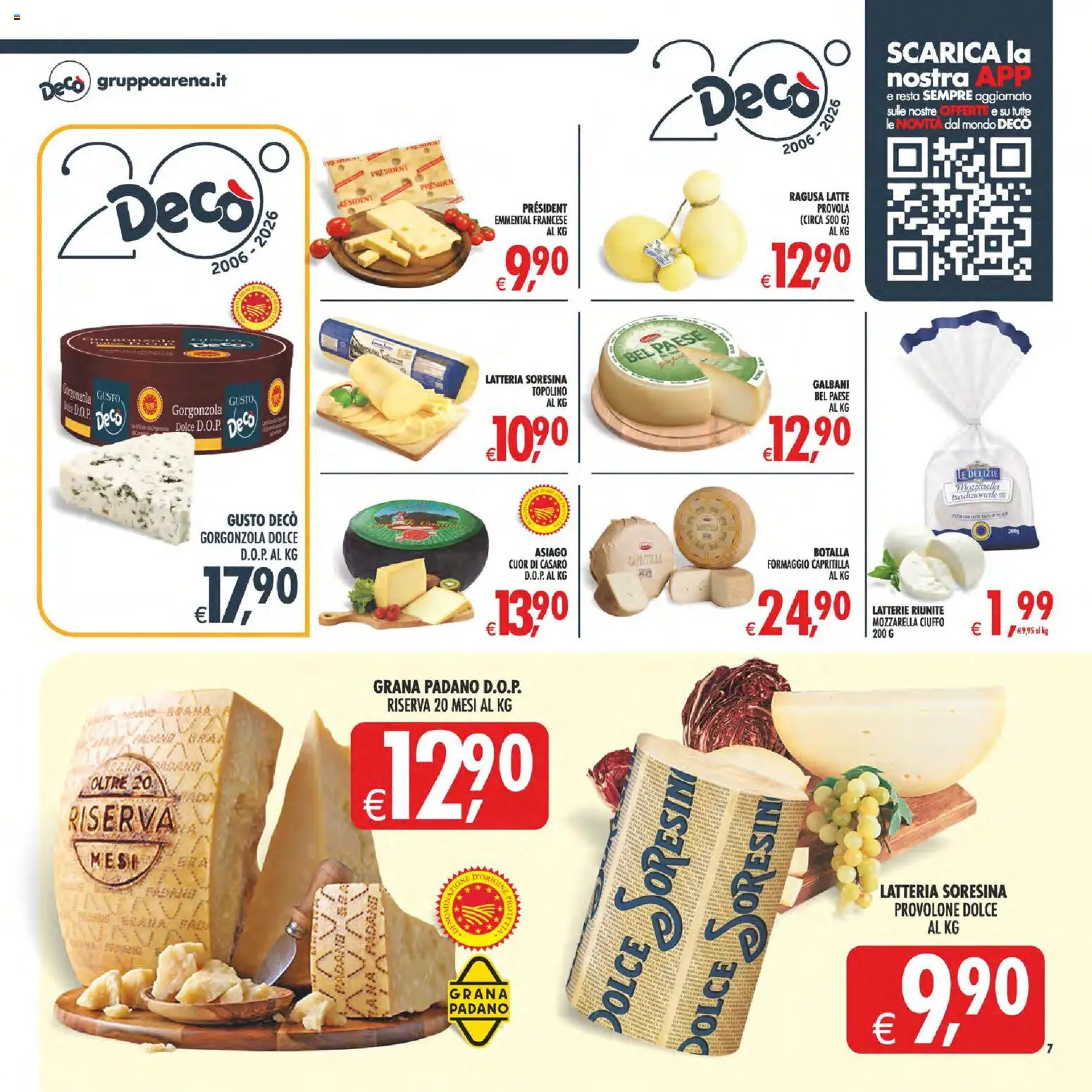 Anteprima dell'opuscolo Decò volantino Maxistore, Supermercati, Local Sicilia dal negozio Decò valido da 01/09/2026 - Gorgonzola, Latte, Formaggio, Mozzarella, Provola, Grana Padano, Emmental, Provolone