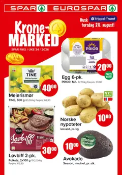 Forhåndsvis Spar kundeavis fra butikk Spar gyldig fra 17/08/2026