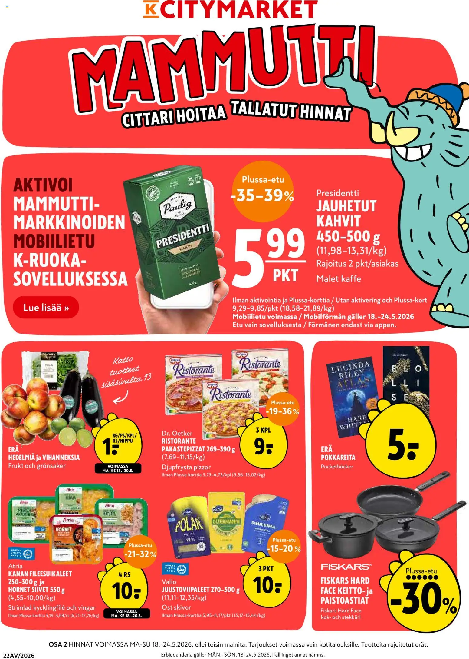 Kaupan K-Citymarket K-Citymarket tarjoukset esikatselu, voimassa 18/05/2026