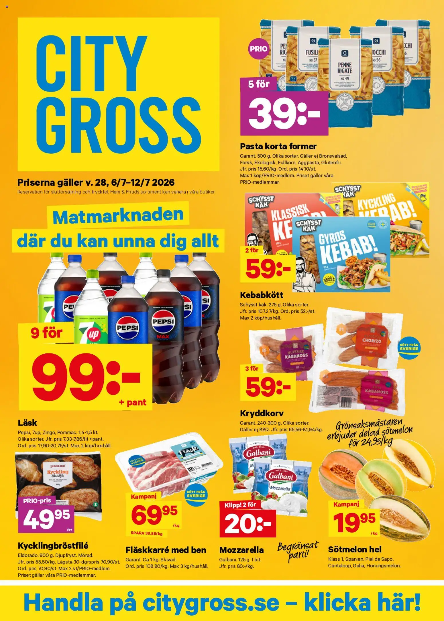 Förhandsgranska reklamblad City Gross erbjudanden från butik City Gross gäller från 06/07/2026