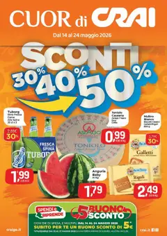 Anteprima dell'opuscolo CRAI volantino Cuor di Crai Valmontone dal negozio CRAI valido da 14/05/2026