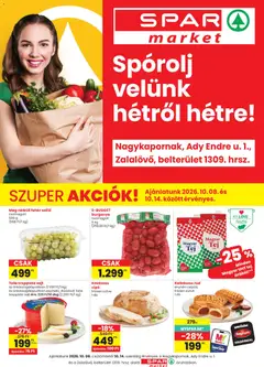 Spar Market - Spar Market Nagykapornak, Zalalovő szórólap megtekintése, amely érvényes 2026.10.08.-től