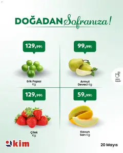 Kim Market Kim Market - Sebze ve meyve 20.05.2026 - Broşürünün önizlemesi