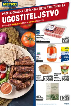 Pregled letka Metro Profesionalna rješenja za ugostiteljstvo trgovine Metro vrijedi od 04.05.2026