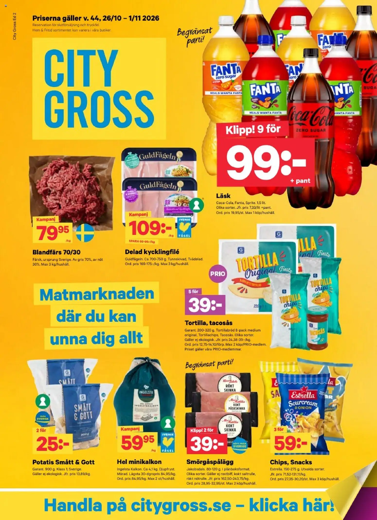 Förhandsgranska reklamblad City Gross erbjudanden från butik City Gross gäller från 26/10/2026