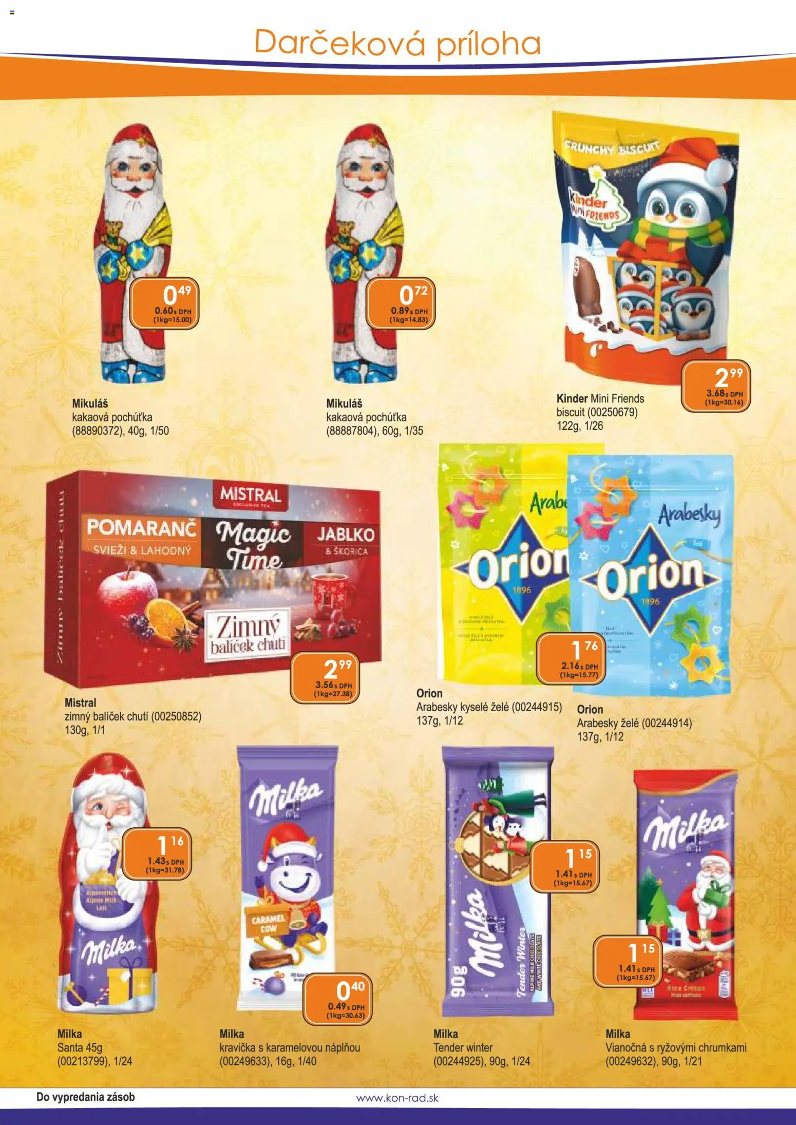 Náhľad KON - RAD letáku platného od 01.11.2026 - Kinder, Milka