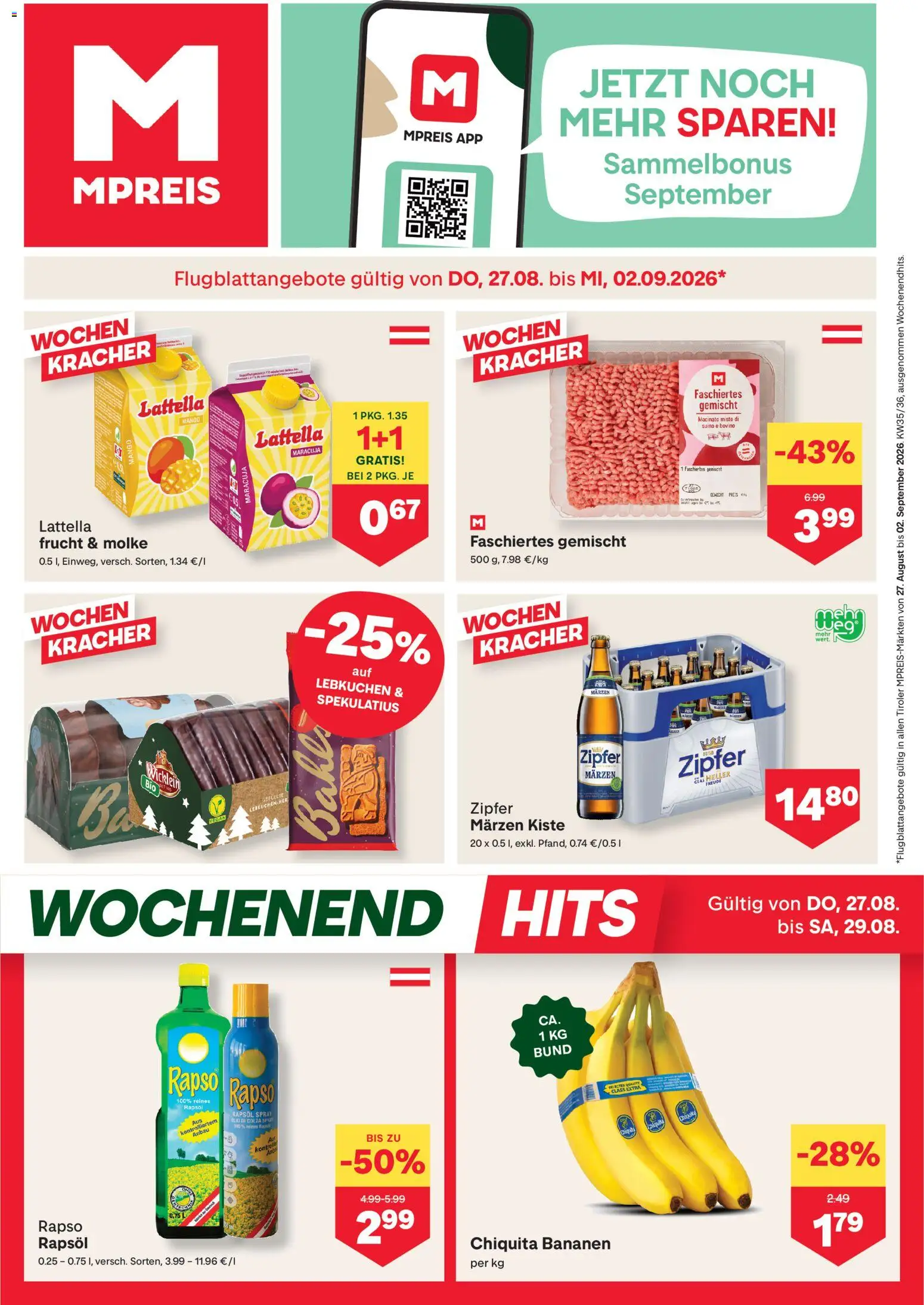 Vorschau der Angebote: MPREIS MPREIS Flugblatt gültig ab 27.08.2026