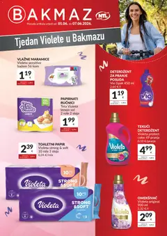 Pregled letka Bakmaz Tjedan Violete trgovine Bakmaz vrijedi od 01.06.2026