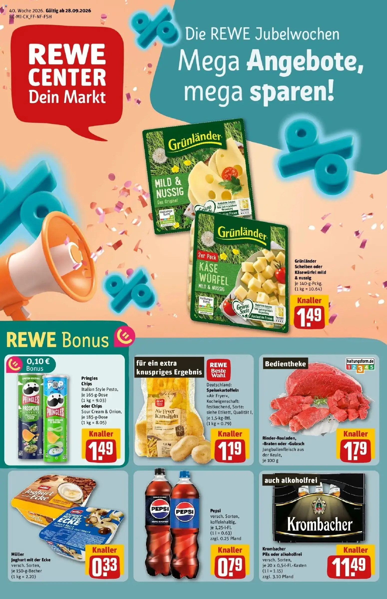 Vorschau von dem Prospekt des Geschäftes Rewe, gültig ab dem 28.09.2026