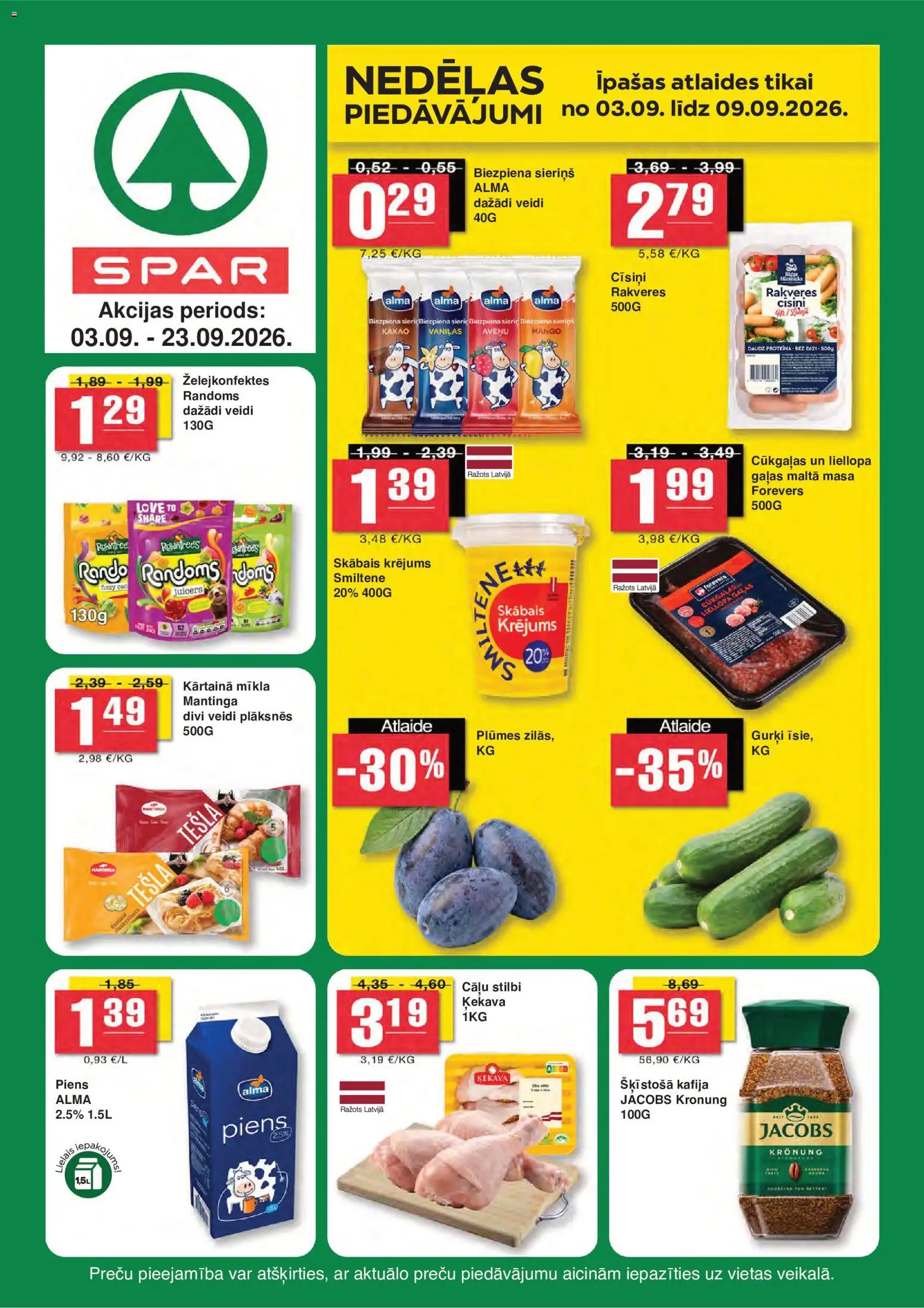 Skatīt Spar akciju bukletu, derīgs no 03.09.2026.