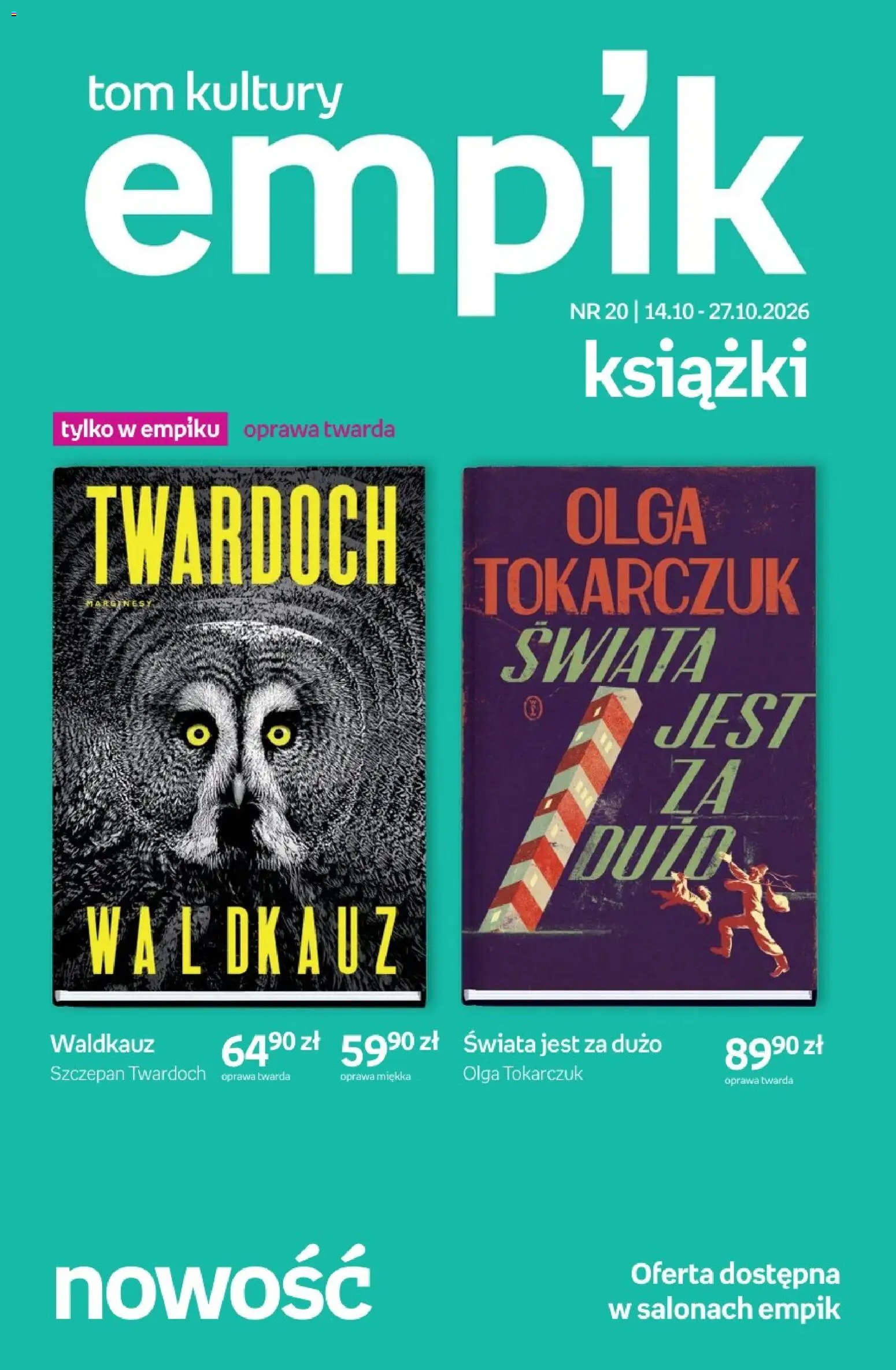 Pogląd gazetki "Empik promocje - Tom kultury Książki" ze sklepu Empik ważnej od 14.10.2026 - Książki