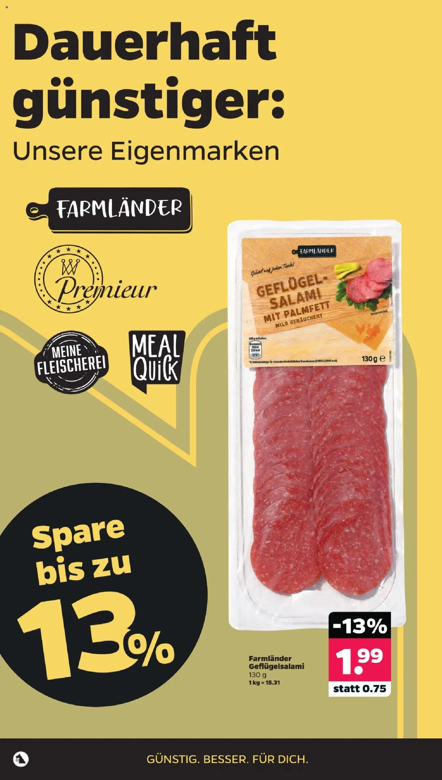Vorschau von dem Prospekt des Geschäftes Netto, gültig ab dem 14.09.2026 - Tisch, Salami
