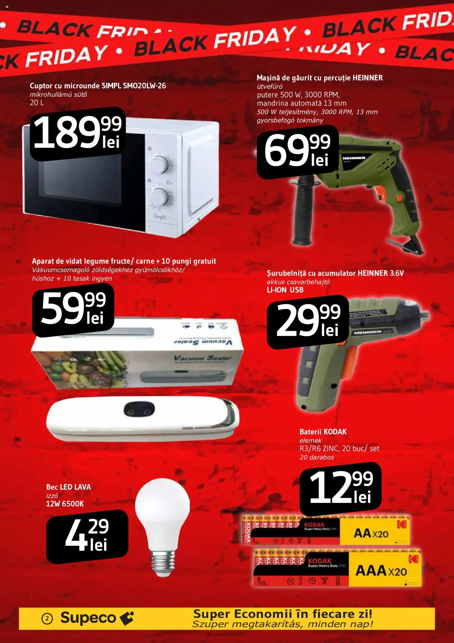 Previzualizarea de cataloage: Supeco Supeco Catalog Bilingv valabil de la 22.10.2026 - Bec, Cuptor Cu Microunde, Black, Cuptor, Legume, Aparat, Baterii, Mașină de găurit