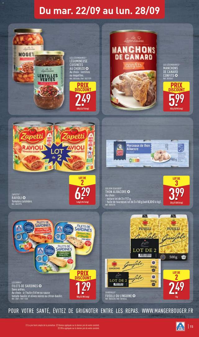 Nouveau catalogue Aldi à partir du 22/09
