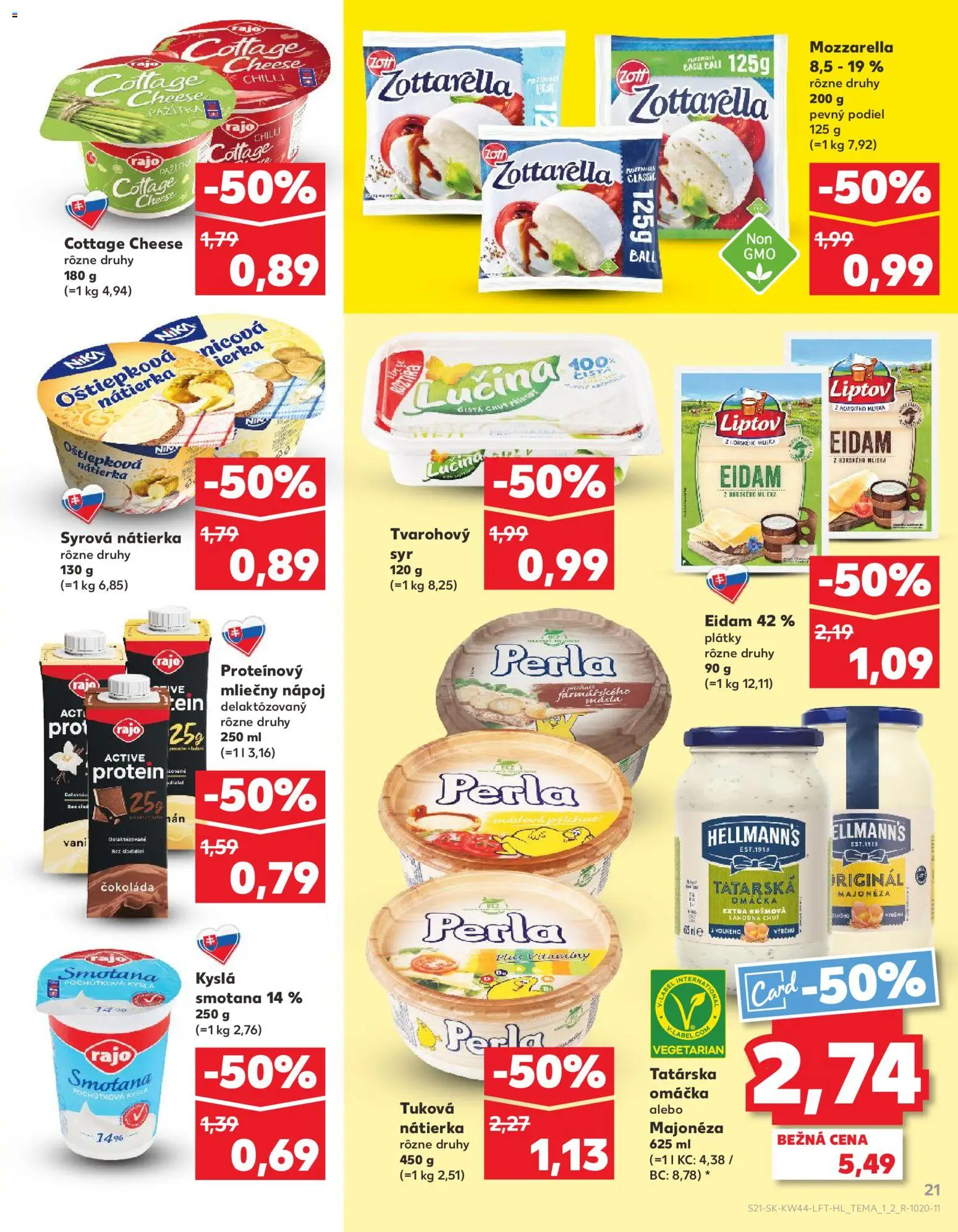 Náhľad Kaufland letáku platného od 30.10.2025 - Protein, Syr, Kyslá smotana, Tatárska omáčka, Omáčka, Smotana, Nátierka, Pažítka