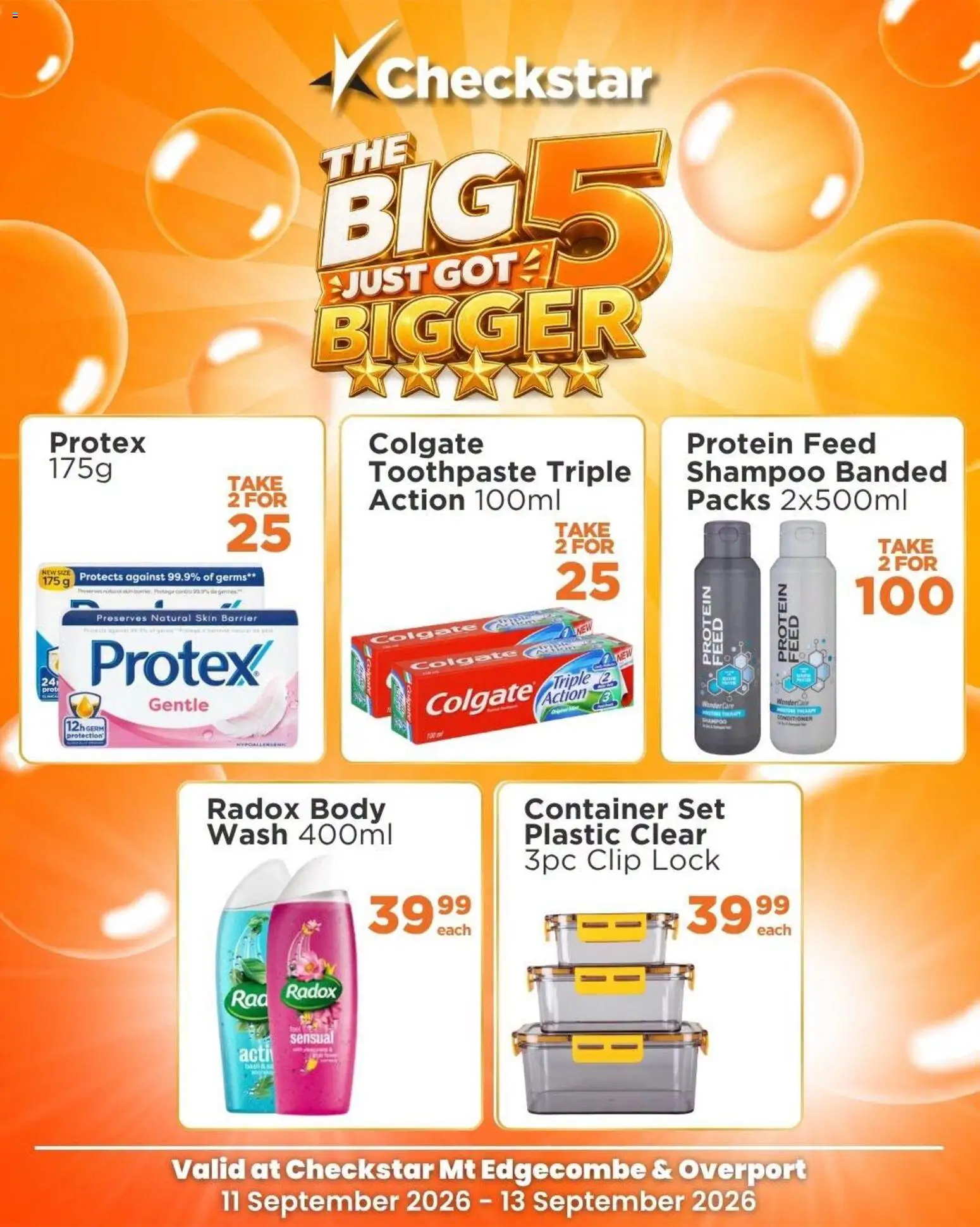 Preview of Check Star flyer valid from 11/09/2026 - Lock, Protein, Shampoo, Toothpaste, Body wash, Conditioner