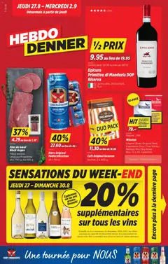 Vorschau des Merkblatts Denner aktionen FR vom Shop Denner gültig von 27.08.2026 bis 02.09.2026