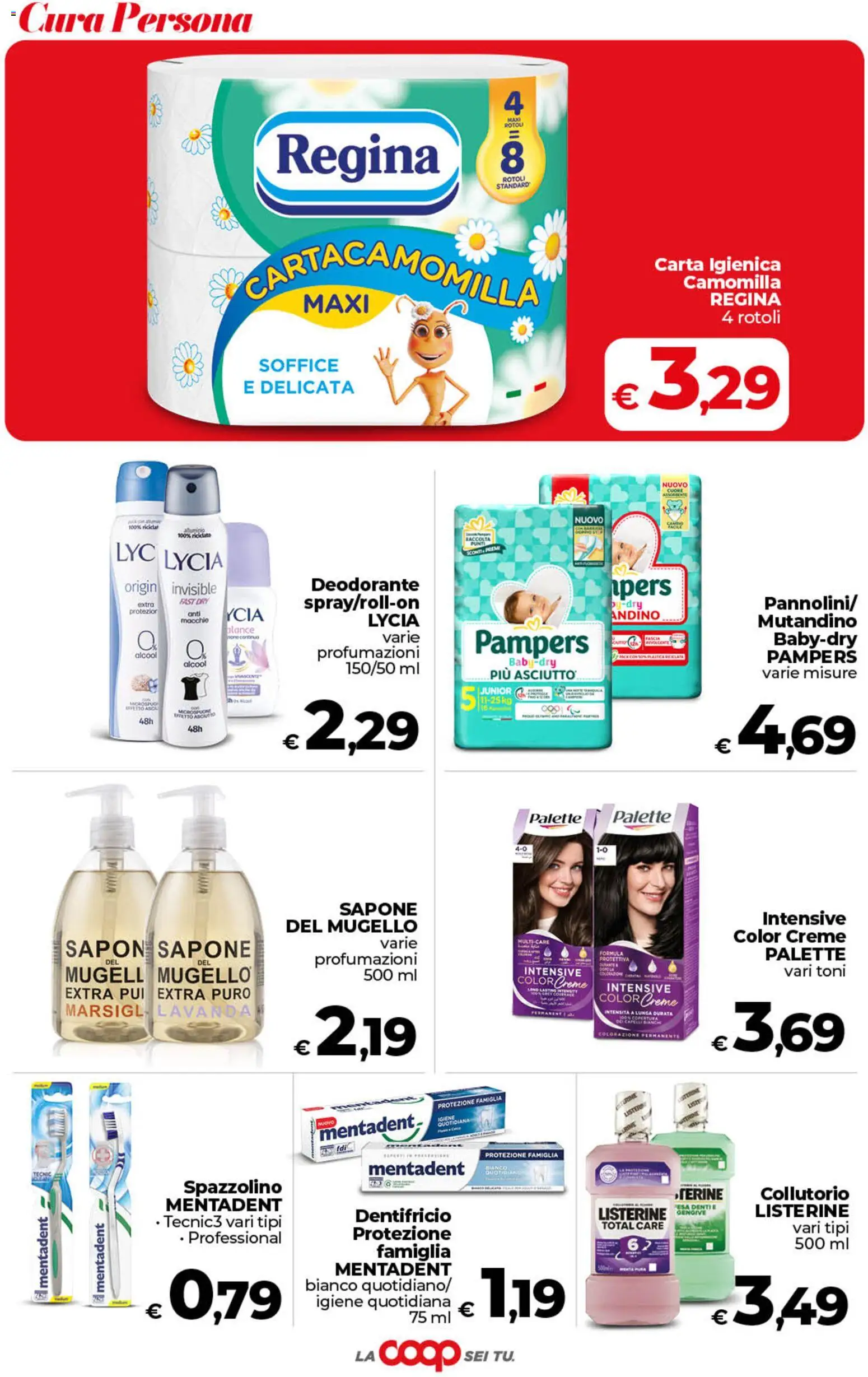Anteprima dell'opuscolo COOP volantino Superstore Sicilia dal negozio COOP valido da 01/09/2026 - Lavanda, Carta igienica, Pampers, Deodorante, Collutorio, Dentifricio, Spazzolino, Listerine