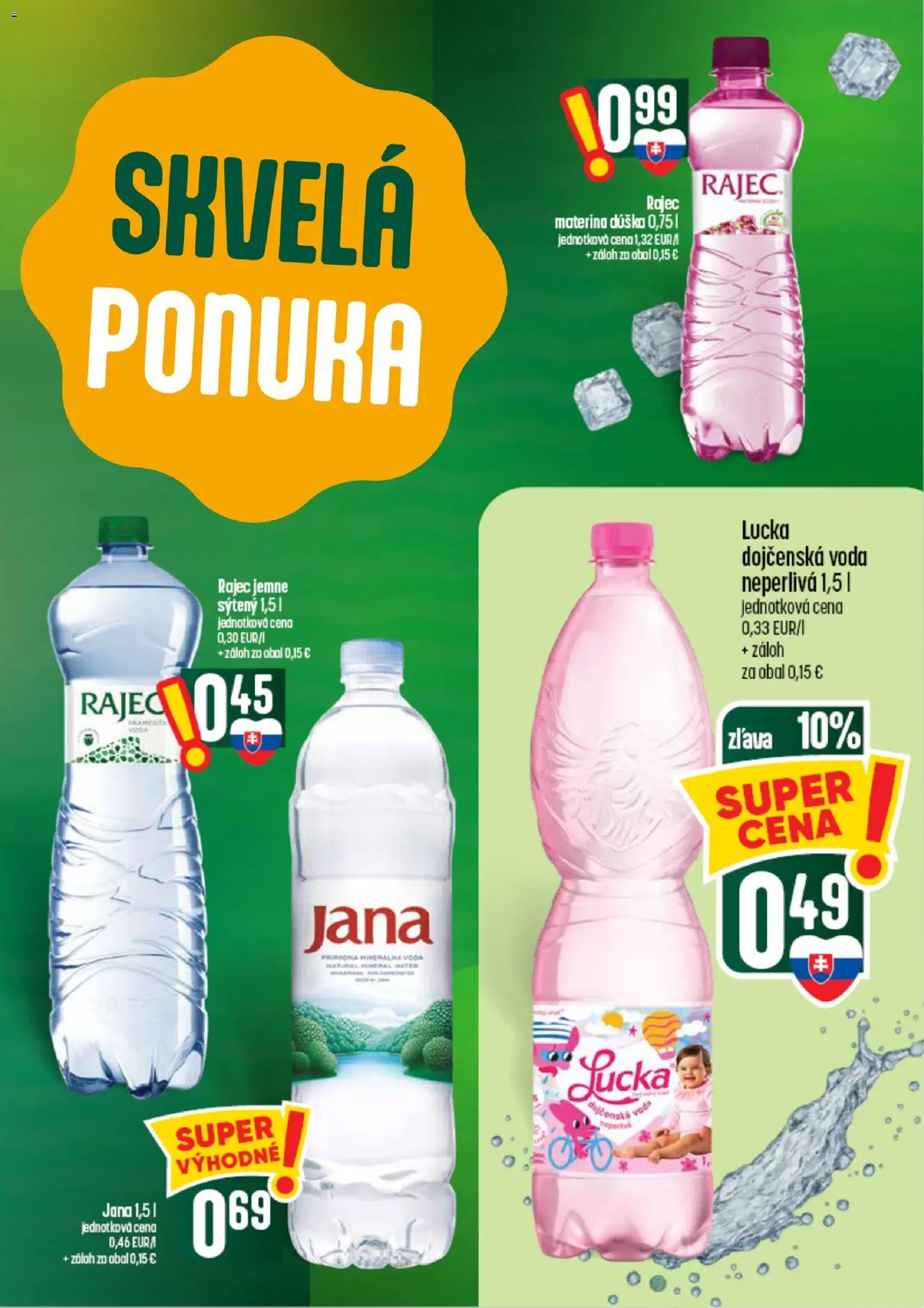 Náhľad COOP Jednota letáku platného od 10.09.2026 - Rajec, Voda, Lucka, Dojčenská voda