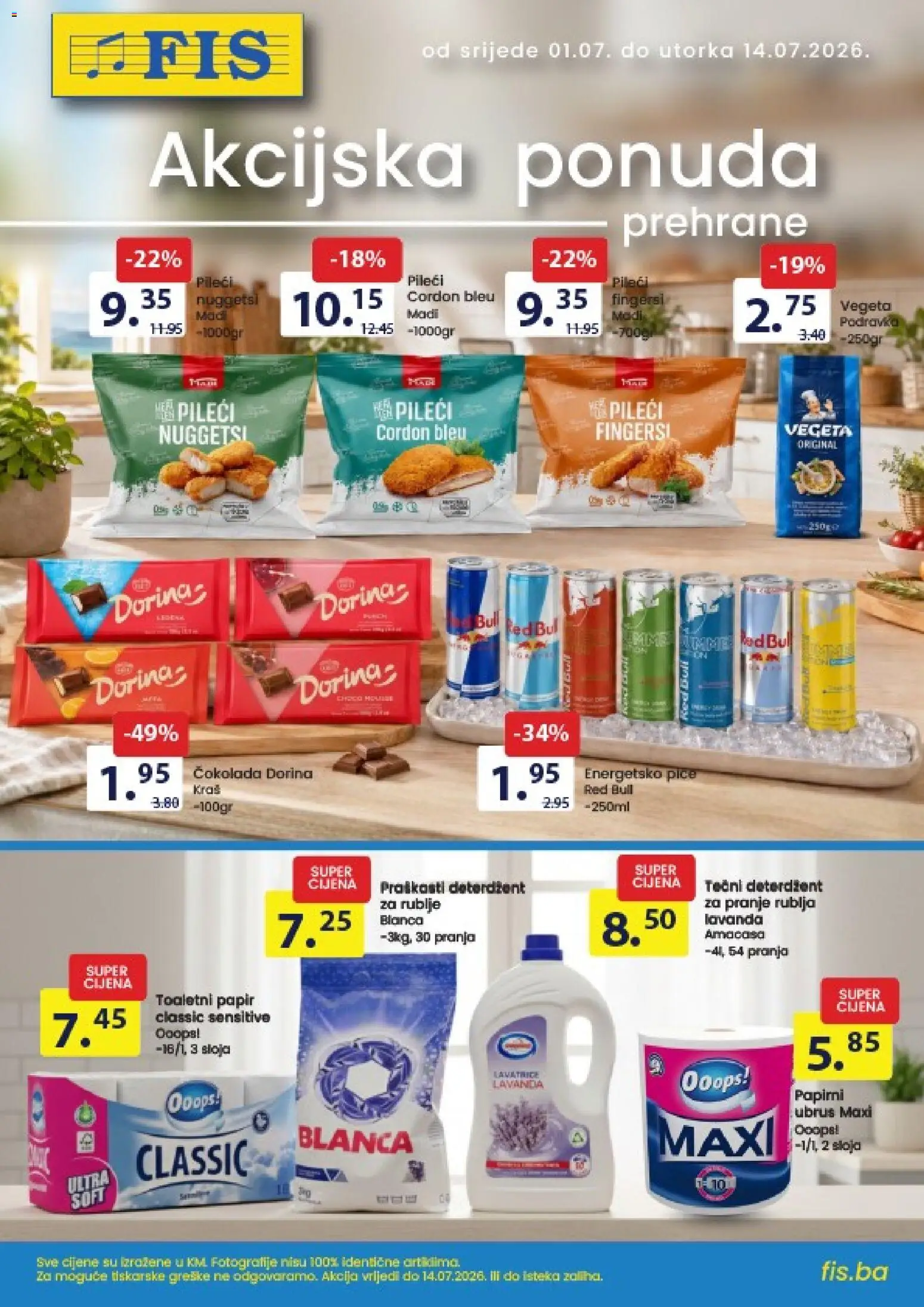 Pregled letka FIS Akcijska ponuda trgovine FIS vrijedi od 01.07.2026